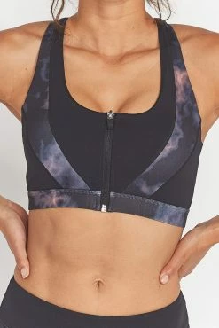 Buy 😀 Wolf & Whistle Dark Marble Zip Front Sports Bra Activewear 😉 12 Wolf & Whistle Dark Marble Zip Front Sports Bra Activewear