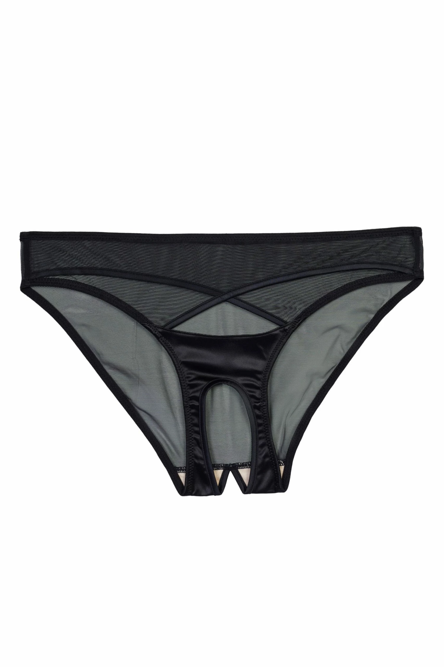Best Sale 😀 Playful Promises Charlie Black Cut-out Ouvert Brief Knickers 👍 1 Playful Promises Charlie Black Cut-out Ouvert Brief Knickers