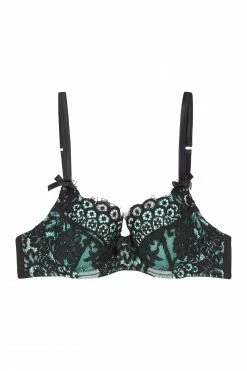 Playful Promises Jaquelina Mint Contrast Plunge Bra Bras
