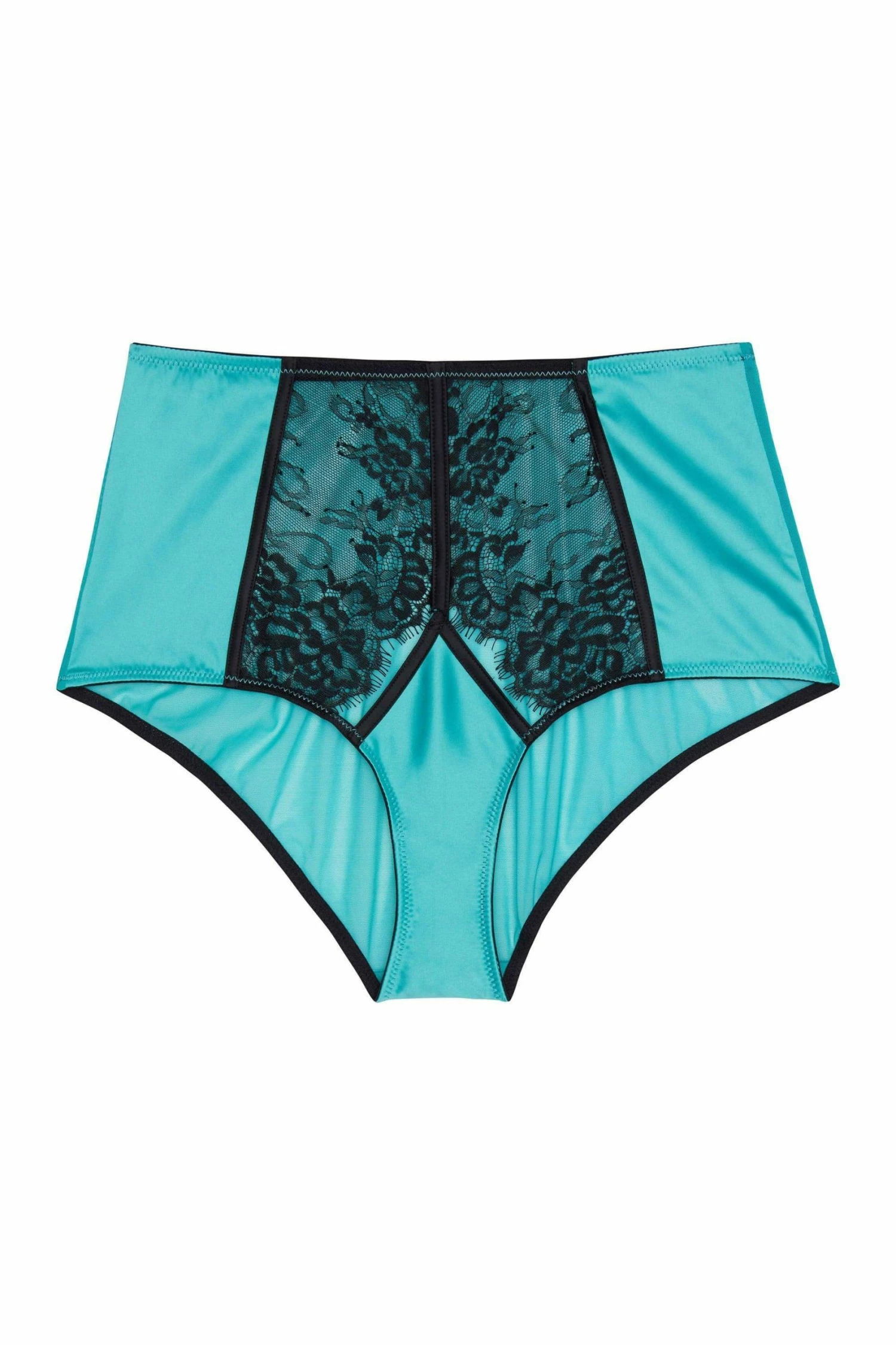 Top 10 😍 Playful Promises Knickers Henrietta Teal Lace Overlay High Waist Brief ✨ 9 Playful Promises Knickers Henrietta Teal Lace Overlay High Waist Brief