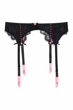 Playful Promises Suspenders Monica Ribbon Slot Suspender Belt