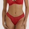Wolf & Whistle Ariana Red Everyday Lace Thong Knickers