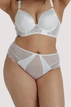 Playful Promises Melina Ivory Longline Plunge Bra