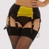 Bettie Page Lingerie Classic Suspender Belt Chartreuse Free Sexy Summer Brief