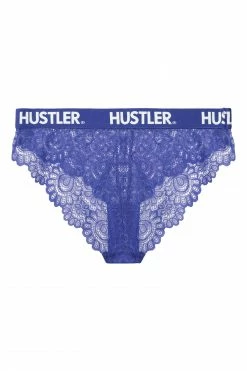 Hustler Branded Lace Blue Brief Knickers