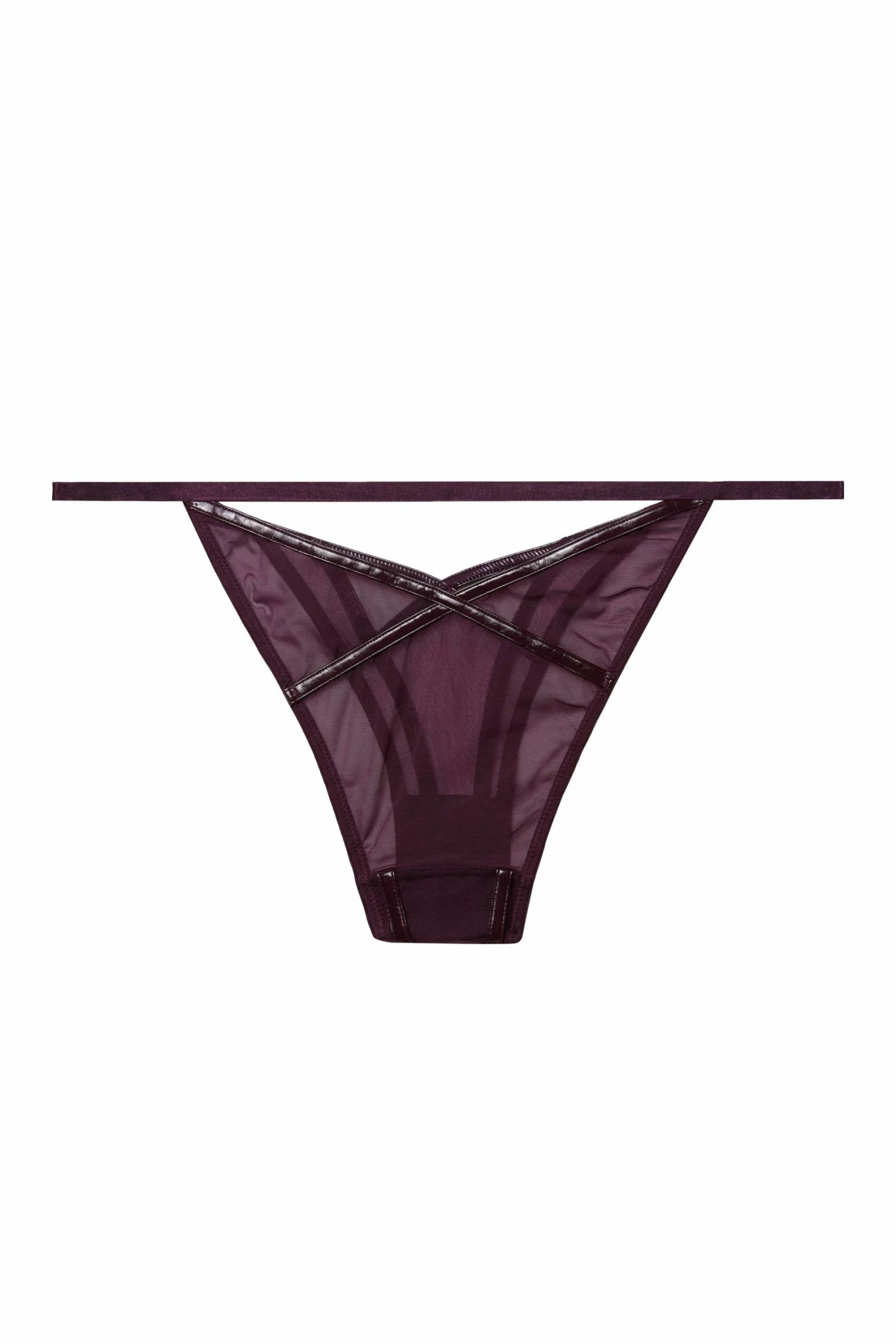 Best Sale 🔔 Hustler Kelly Wine PVC Brief ✨ 6 Hustler Kelly Wine PVC Brief