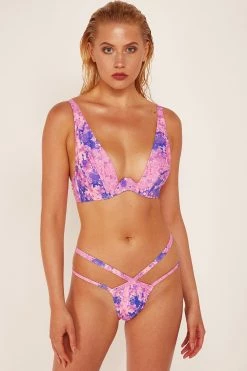 Wolf & Whistle Neon Tie Dye Bikini Brief Swimwear