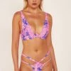 Wolf & Whistle Swimwear Neon Tie Dye Bikini Top