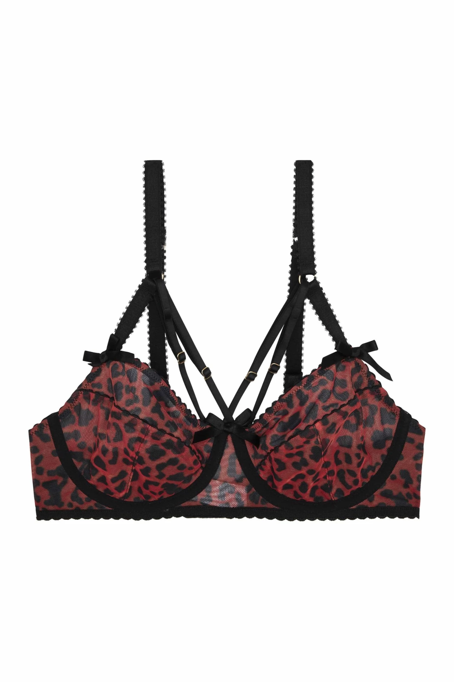 Wholesale 😀 Playful Promises Josie Leopard Mesh Picot Non Padded Bra 🎉 12 Playful Promises Josie Leopard Mesh Picot Non Padded Bra