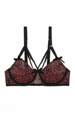 Wholesale 😀 Playful Promises Josie Leopard Mesh Picot Non Padded Bra 🎉 23 Playful Promises Josie Leopard Mesh Picot Non Padded Bra