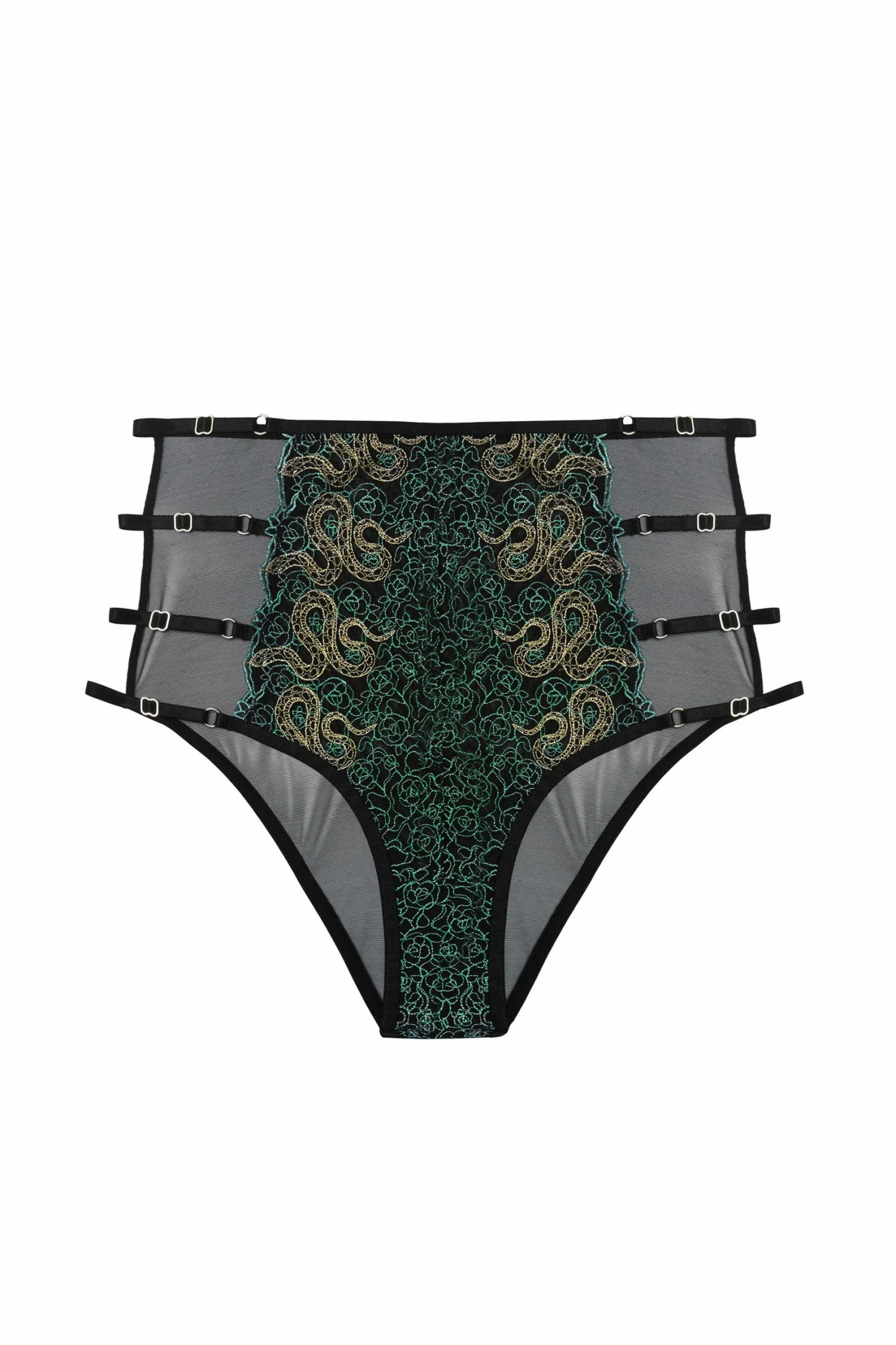 Best Sale ๐ Playful Promises New In Dakota Green & Gold Snake High Waist Brief ๐ 9 Playful Promises New In Dakota Green & Gold Snake High Waist Brief