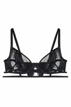 Wolf & Whistle New In Bras Fleur Black Caged Lace Bra