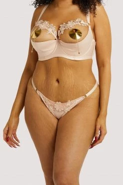 Playful Promises Virginia Peach Guipure Brief