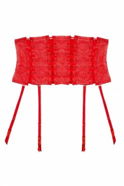 Playful Promises Basques & Corsets Florence Red Waspie