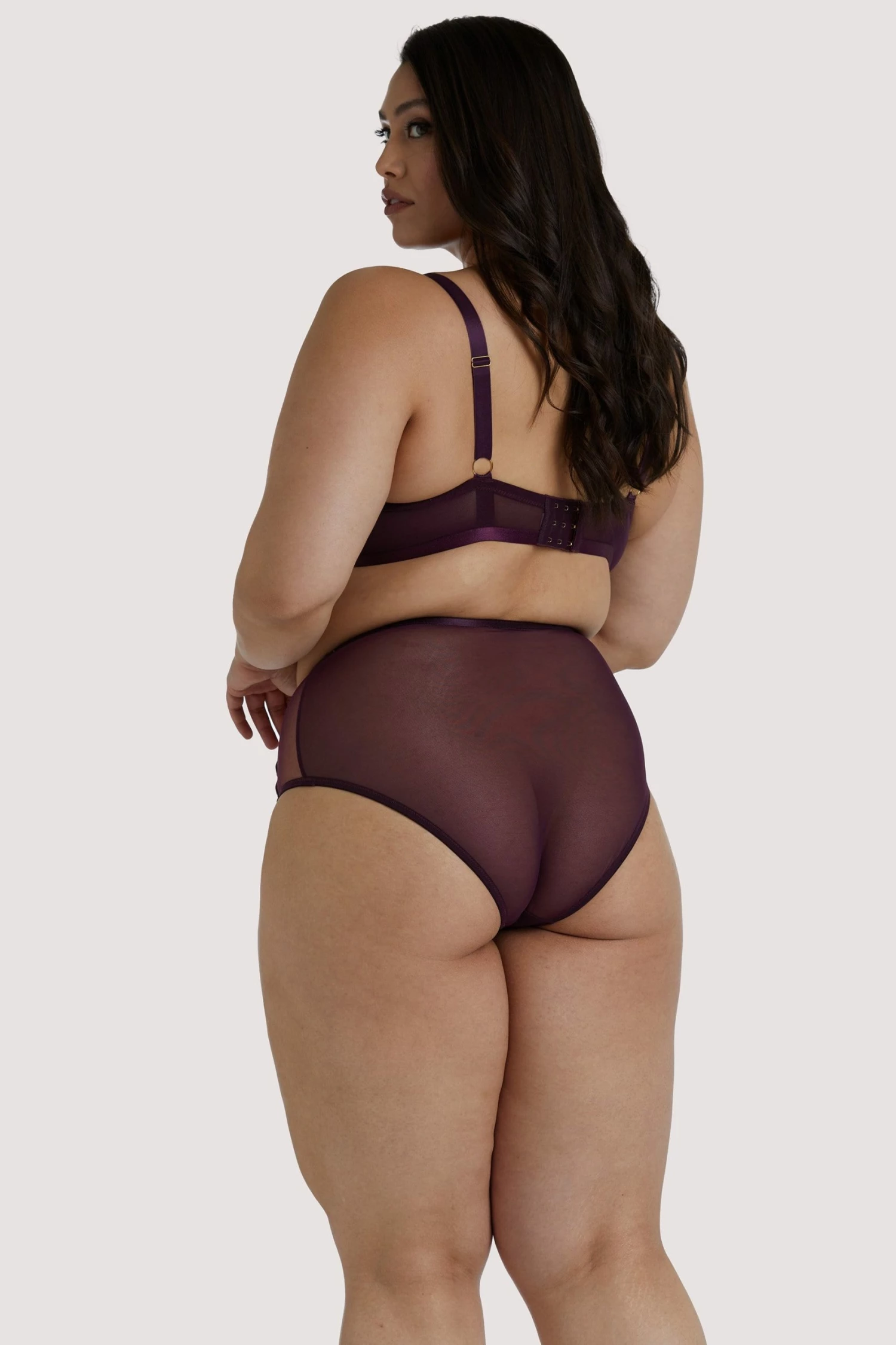 Outlet ✨ Hustler Kelly Wine PVC Panelled Curve Bra ⭐ 3 Hustler Kelly Wine PVC Panelled Curve Bra