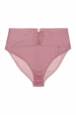 Playful Promises Curve Exclusive Knickers Eagan Blush Satin High Waist Knicker