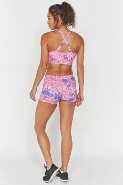 Wolf & Whistle Pink Marble Shorts Activewear