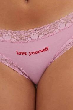 Hot Sale ๐ Squish Squish X Playful Promises Love Yourself Pink Embroidered Brief ๐ 11 Squish Squish X Playful Promises Love Yourself Pink Embroidered Brief