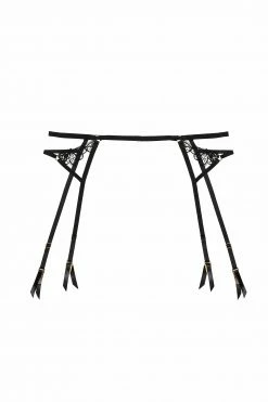 Hustler Becka Black Lace Trim Suspender