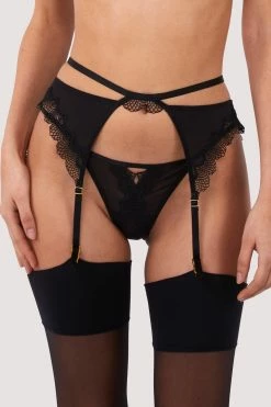 Hustler Tallie Lace Trim Cut Out Suspender