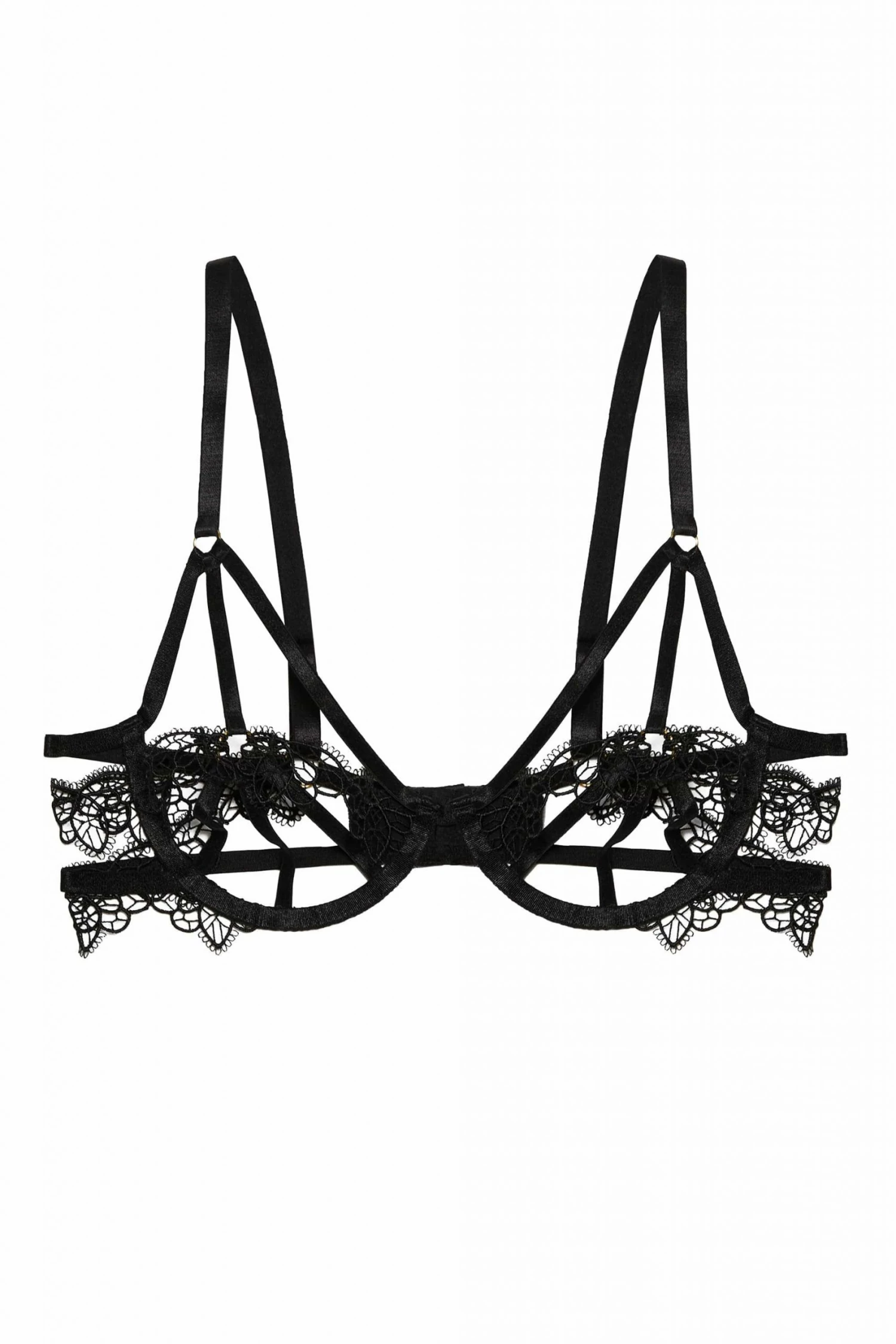 Flash Sale ๐ Hustler Becka Black Lace Trim Open Wired Bra New In ๐ 5 Hustler Becka Black Lace Trim Open Wired Bra New In
