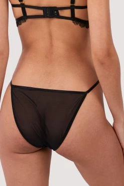 Hustler Tallie Black Lace Trim Brief