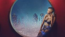 Playful Promises Indigo Picot Plunge Bra A - D