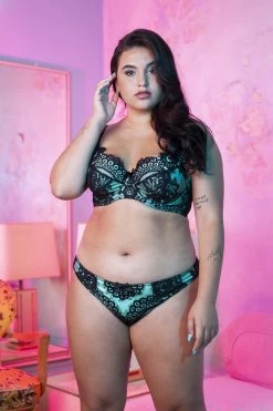 Discount 👍 Playful Promises Jaquelina Mint Contrast Brazilian Brief ❤️ 18 Playful Promises Jaquelina Mint Contrast Brazilian Brief