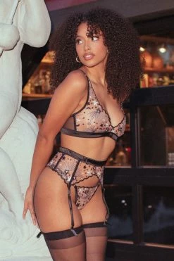 Kilo Brava Celestial Embroidered Triangle Bralette New In