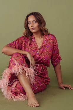 Kilo Brava Cheetah Shell Print PJ Set