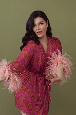 Kilo Brava Cheetah Shell Print Short Robe New In