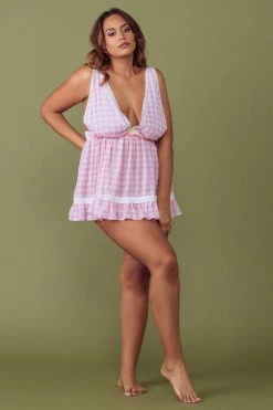 Kilo Brava Mini Pink Gingham Slip New In