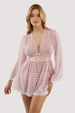 Kilo Brava New In Mini Pink Gingham Robe