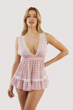 Kilo Brava Mini Pink Gingham Slip New In
