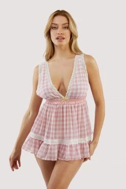 Kilo Brava Mini Pink Gingham Slip New In