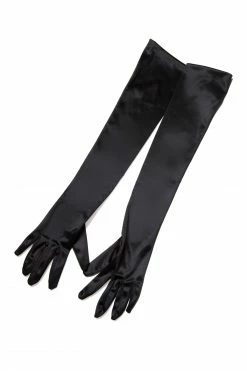 Bettie Page Lingerie Satin Gloves