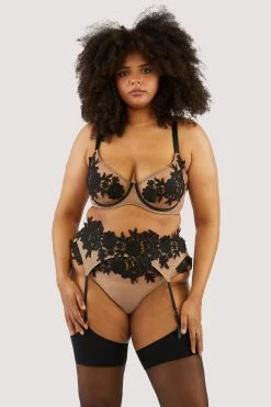 Flash Sale โจ Playful Promises Curve Exclusive Alaina Illusion Mesh And Black Applique Suspender ๐ 8 Playful Promises Curve Exclusive Alaina Illusion Mesh And Black Applique Suspender