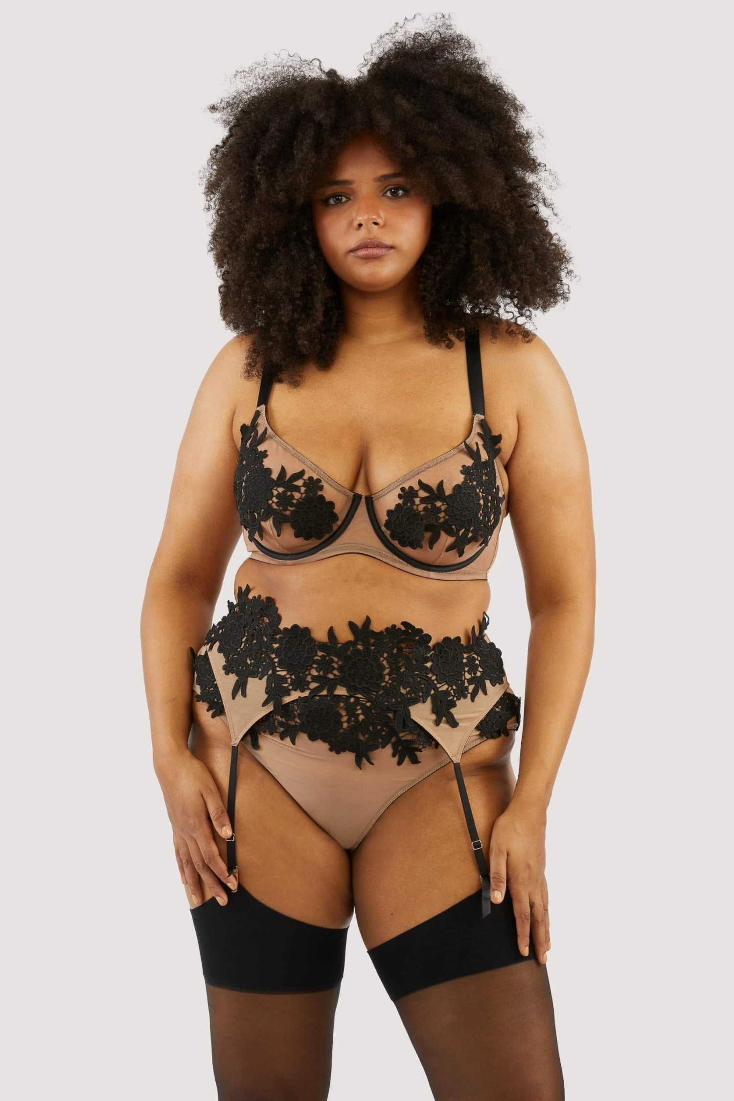 Flash Sale โจ Playful Promises Curve Exclusive Alaina Illusion Mesh And Black Applique Suspender ๐ 4 Playful Promises Curve Exclusive Alaina Illusion Mesh And Black Applique Suspender