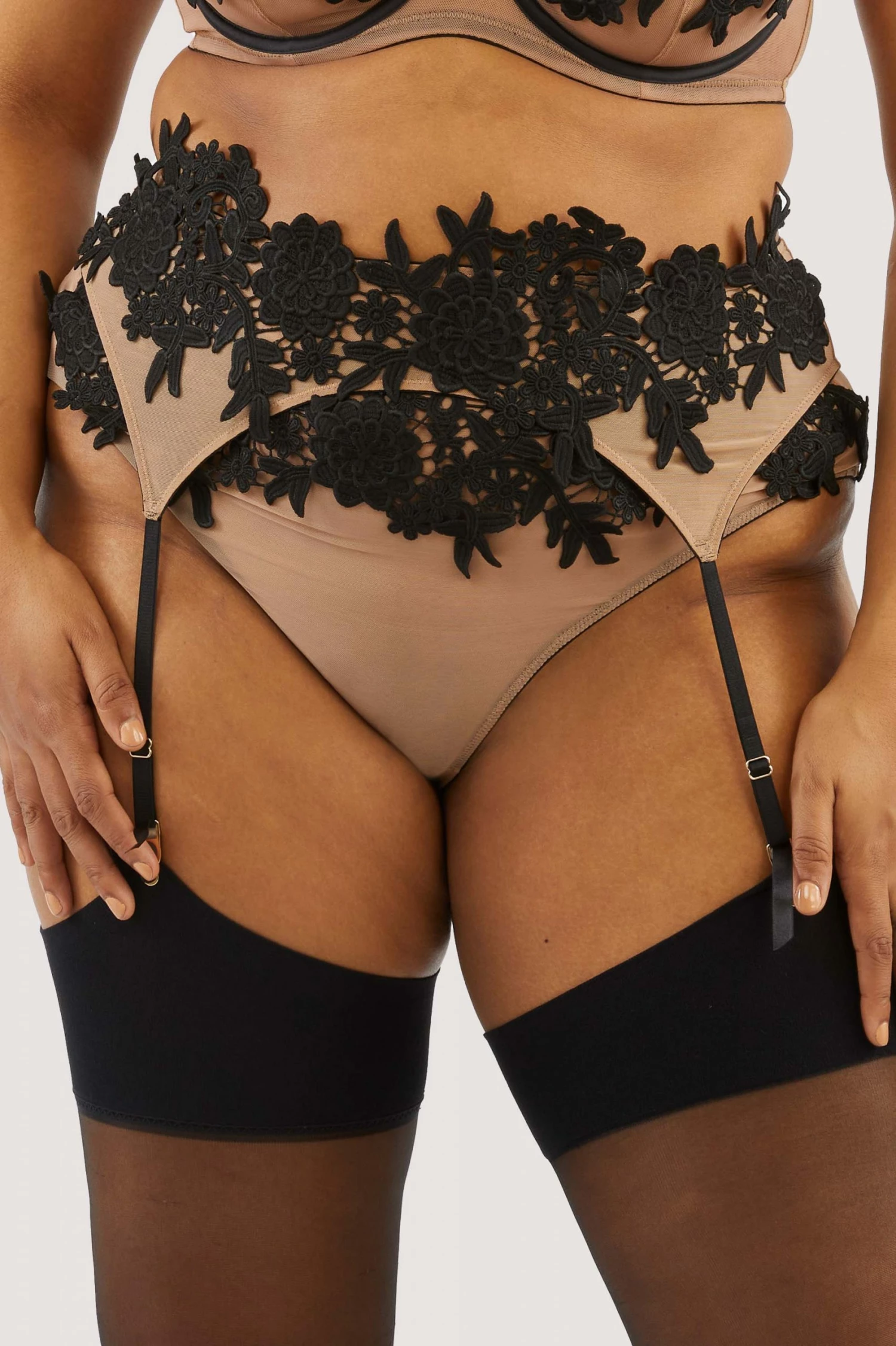 Flash Sale โจ Playful Promises Curve Exclusive Alaina Illusion Mesh And Black Applique Suspender ๐ 1 Playful Promises Curve Exclusive Alaina Illusion Mesh And Black Applique Suspender
