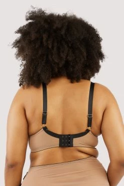 Playful Promises Curve Exclusive New In Alaina Illusion Mesh And Black Applique Bra