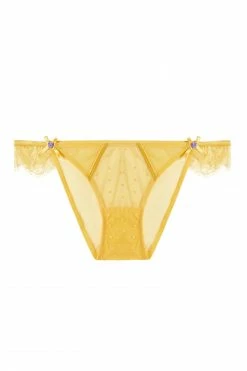 Playful Promises New In Ziggy Mango Lace And Spotted Mesh Brief