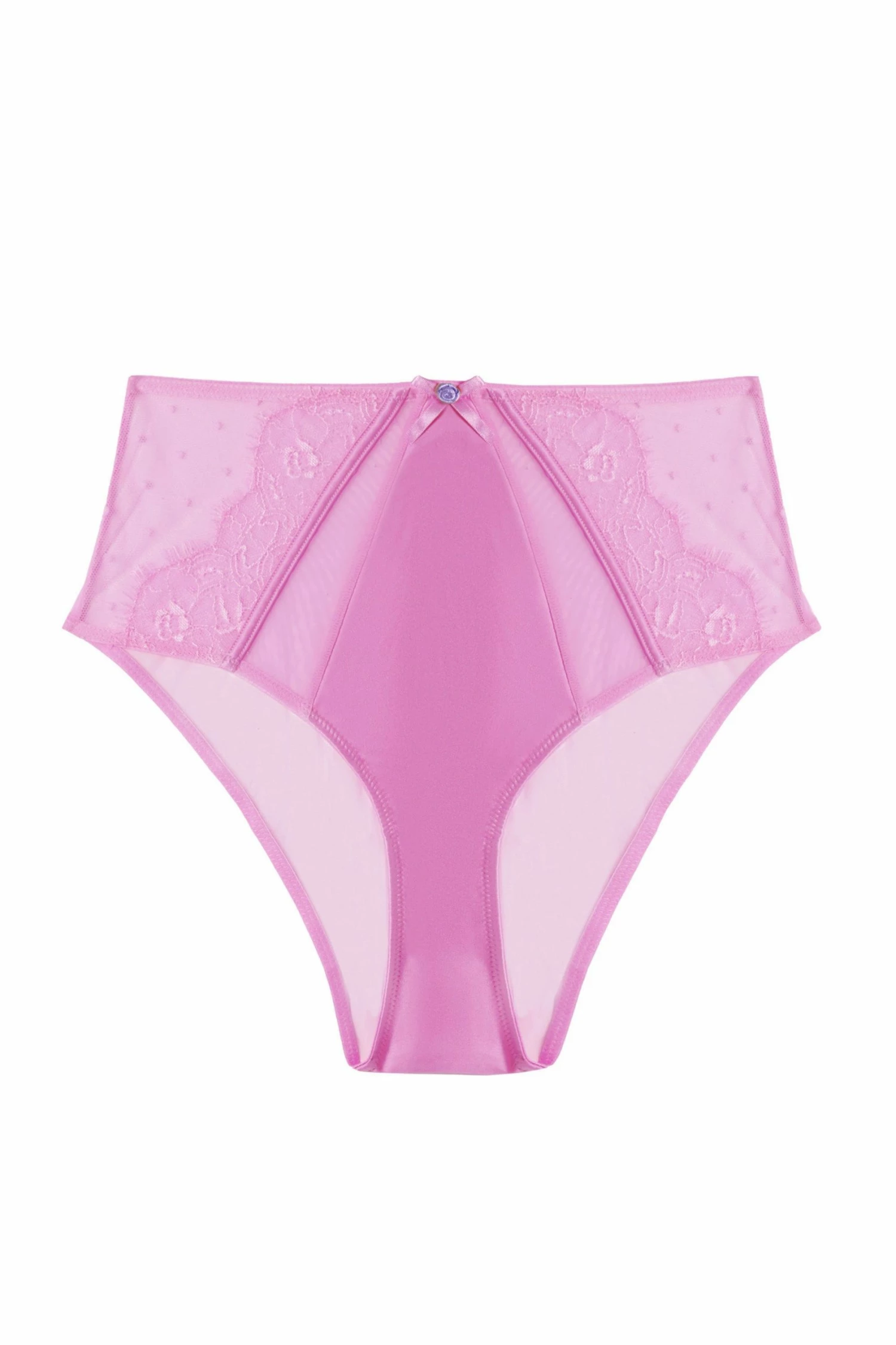 Budget ๐ฅ Playful Promises Ziggy Pink Lace And Spotted Mesh High Waisted Brief ๐งจ 7 Playful Promises Ziggy Pink Lace And Spotted Mesh High Waisted Brief