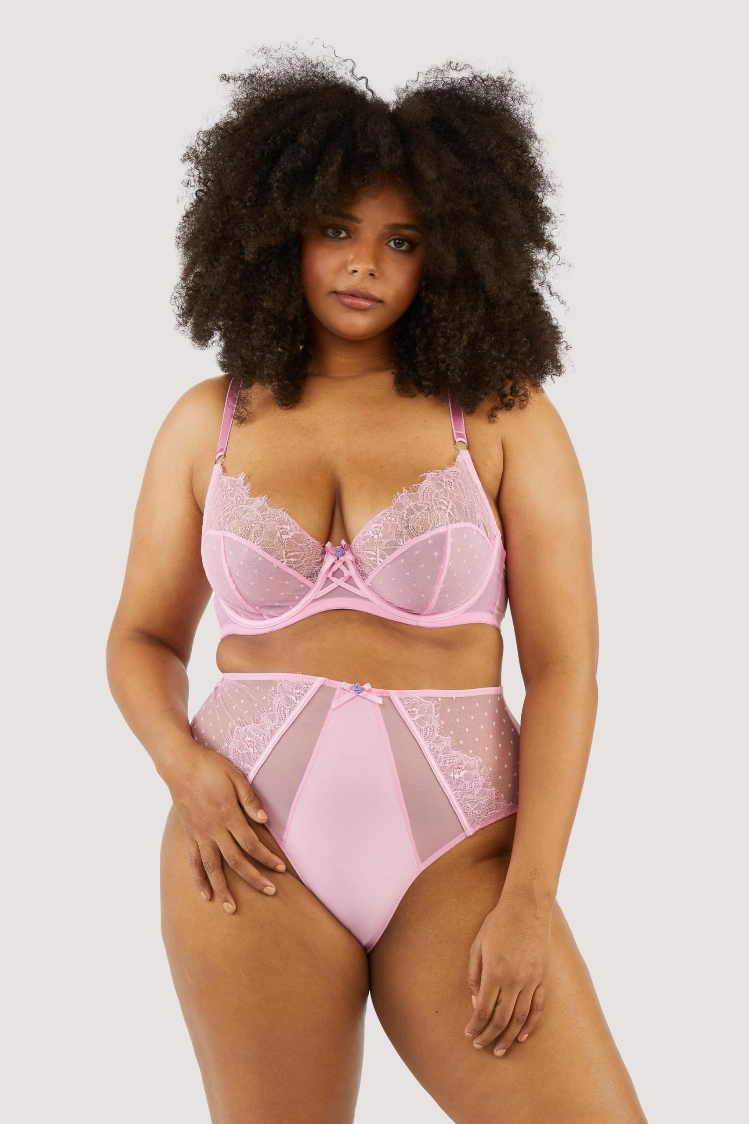 Budget ๐ฅ Playful Promises Ziggy Pink Lace And Spotted Mesh High Waisted Brief ๐งจ 5 Playful Promises Ziggy Pink Lace And Spotted Mesh High Waisted Brief