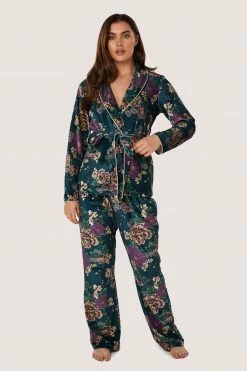 Playful Promises Printed Velvet PJ Set