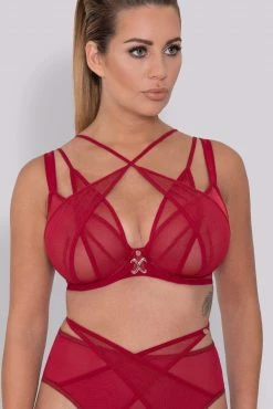 Scantilly By Curvy Kate Bras Black Magic Plunge Red Bra