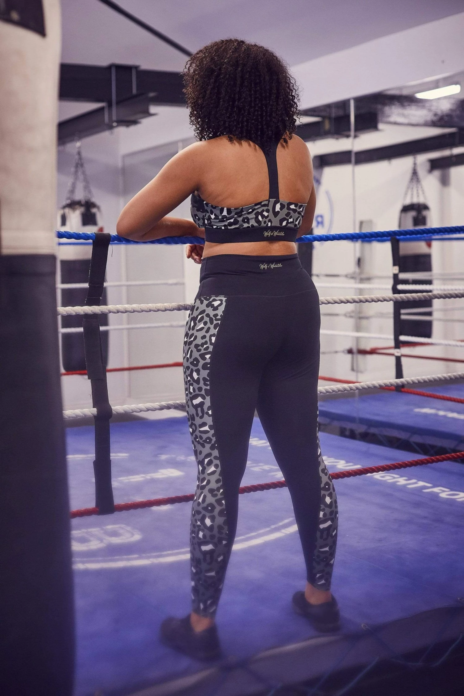 Best Pirce 🔥 Wolf & Whistle High Waist Panelled Leggings Leopard Curve ⌛ 2 Wolf & Whistle High Waist Panelled Leggings Leopard Curve